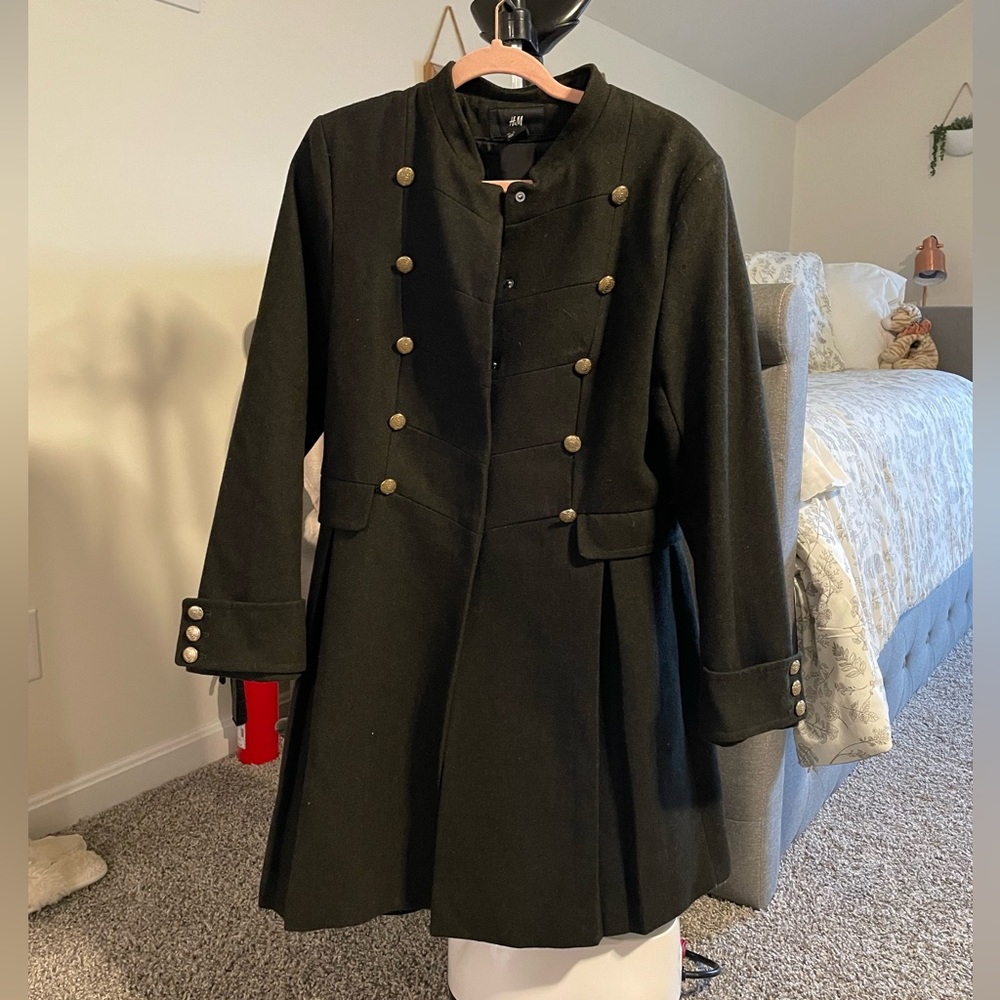 H&M Wool Blend Army Fitted Jacket